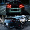 Spec-D Tuning Mustang LED Tail Lights w/ Sequential LED Turn Signals - Black Housing, Red Lens (2010-2014)