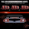 Spec-D Tuning Mustang LED Tail Lights w/ Sequential LED Turn Signals - Black Housing, Clear Lens (2010-2014)