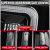 Spec-D Tuning Mustang LED Tail Lights w/ Sequential LED Turn Signals - Black Housing, Clear Lens (2010-2014)