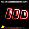 Spec-D Tuning Mustang LED Tail Lights w/ Sequential LED Turn Signals - Black Housing, Clear Lens (2010-2014)