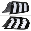 Spec-D Tuning Mustang LED Tail Lights w/ Sequential LED Turn Signals - Black Housing, Clear Lens (2015-2023)