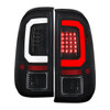 Spec-D Tuning LT-F25008JMLED-G2-JD Super Duty LED White C-Bar Tail Lights - Black Housing, Clear Lens (08-16)