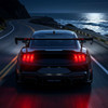 Spec-D Tuning Mustang Full LED Switchback Sequential Tail Lights w/ Startup Animation - Black Housing, Smoked Lens (2024-2026)