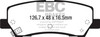 EBC Mustang EcoBoost Redstuff Rear Brake Pads (2015-2023)