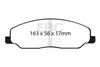 EBC Mustang V6 4.0L Yellowstuff Front Brake Pads (2005-2010)