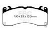 EBC Mustang PP 5.0 Yellowstuff Front Brake Pads (2015-2023)