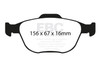 EBC Focus 2.0 SVT Yellowstuff Front Brake Pads (2002-2004)