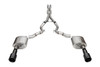Corsa Mustang GT Convertible 3" Sport Cat-Back Exhaust - 4.5" Black Carbon Fiber Tips (2024-2026)