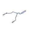 MBRP Ranger 2.3L T304 3" Dual Split Rear Outlet 4" OD Tips Cat-Back Exhaust (2019-2023)