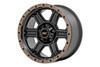 Rough Country F-150/Bronco Raptor 79 Series One-Piece Semi Gloss Black w/ Bronze Ring Wheel - 17x8.5 ET0 6x135 (2004-2026)
