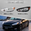 Spec-D Focus Factory Style Headlights - Matte Black Housing, Clear Lens (2015-2018)