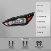 Spec-D Focus Factory Style Headlights - Matte Black Housing, Clear Lens (2015-2018)