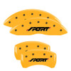 MGP Explorer Caliper Covers Front & Rear SPORT Yellow Finish w/ Black Lettering (2011-2019)