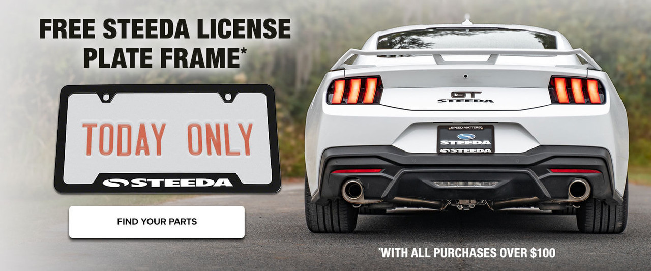 Steeda License Plate Fram with orders over $100