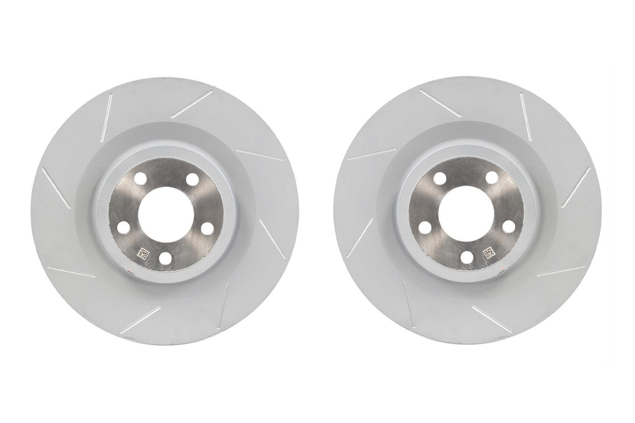 Raybestos リアブレーキローター マスタング GT500 Steeda 555-6049 Mustang GT/Dark Horse Slotted Rear Rotor Set (24-26)