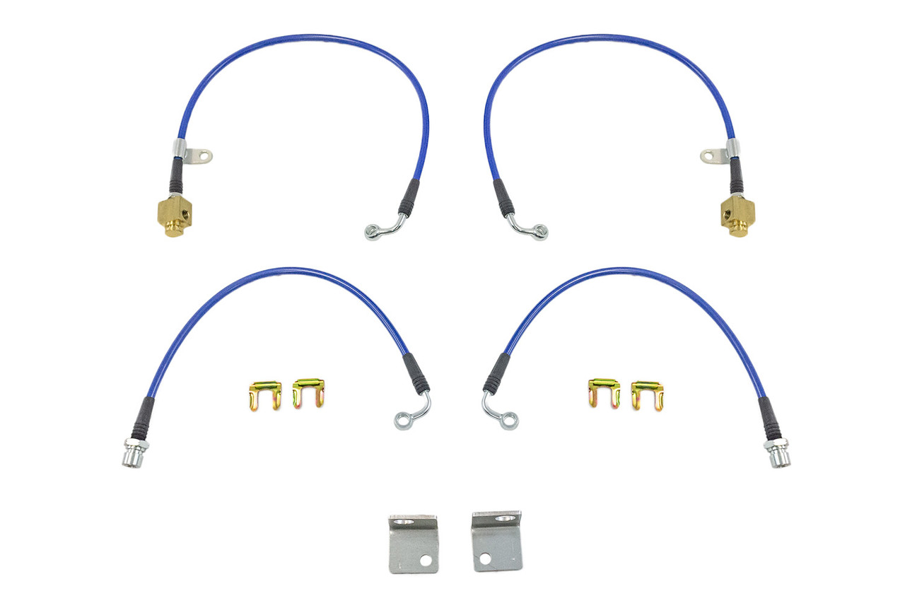 Steeda 555-6046 Mustang EcoBoost/GT Braided Stainless Brake Line