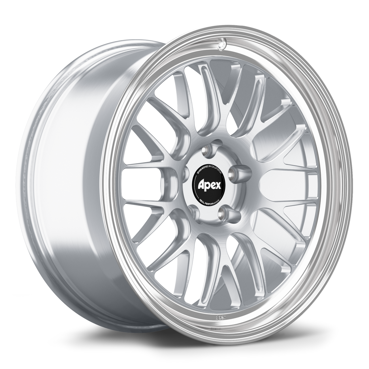 APEX Mustang ML-10RT Brushed Clear - Machined Lip Wheel - 19x11