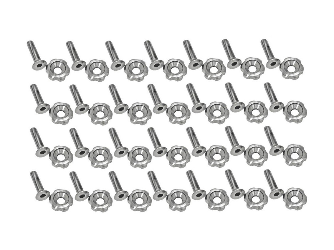 Scott Drake Mustang Underhood Dress-Up Hardware Kit Stainless