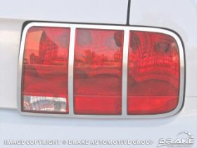 Scott Drake Mustang Taillight Bezel Aluminum Polished Pair (05-09