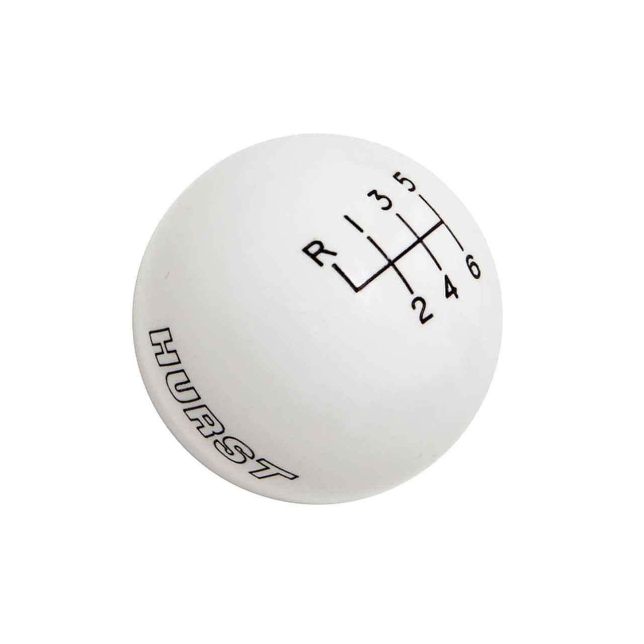 Hurst 1630225 Mustang 6-Speed Shift Knob - White (15-26)