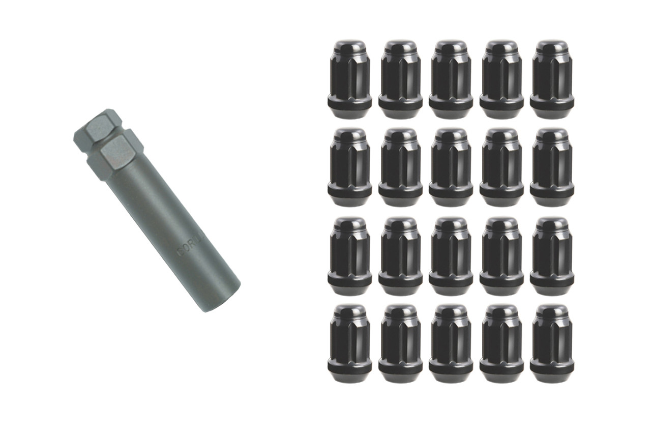 Gorilla Mustang Small Diameter Lug Nut Kit - Black (1979-2014