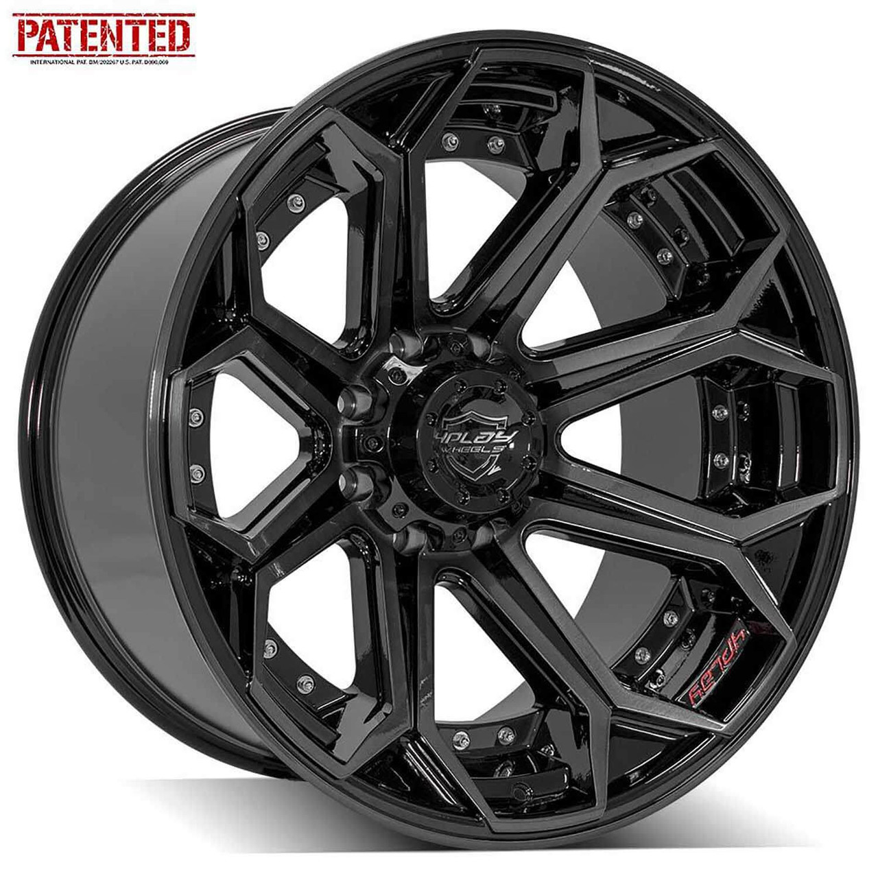 4PLAY Wheels F-250/F-350 4P80R Brushed Black Wheel - 22x12 (1999-2022)