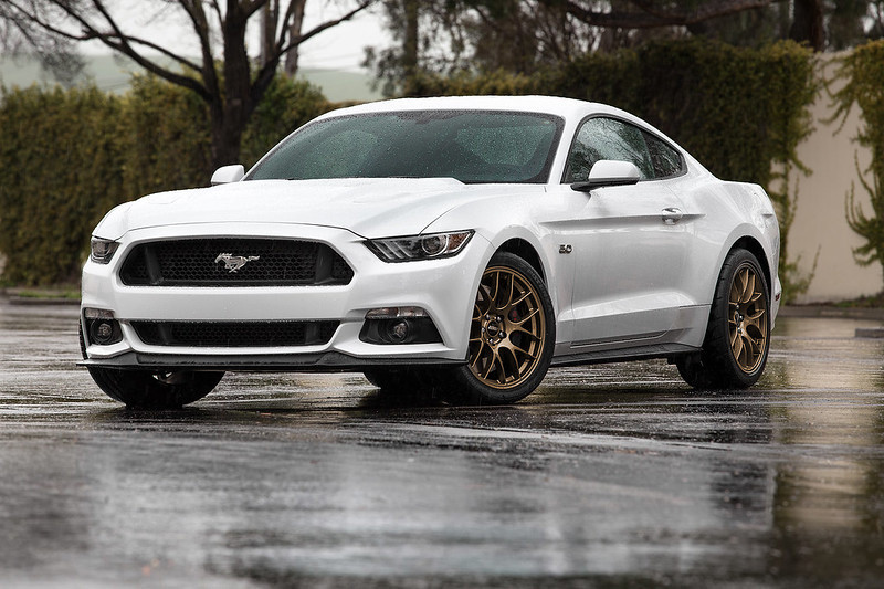 Apex Mustang EC-7 Square Matte Bronze Wheel Tire Package 19x11