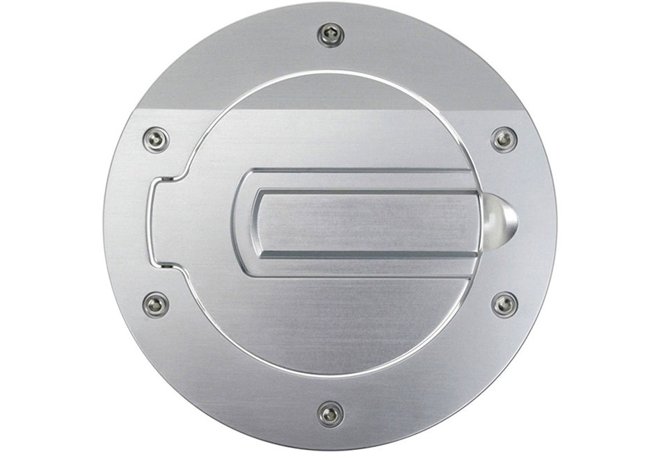 SilverHorse Mustang Billet Fuel Door - Silver/No Logo (05-09 All