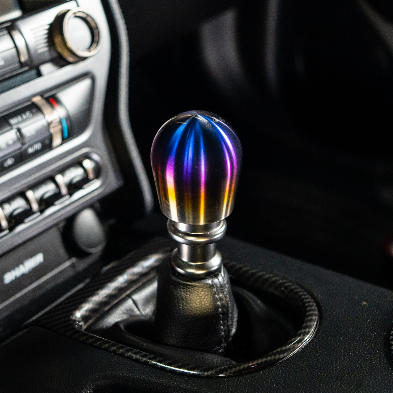 Billetworkz BW-KNB-15MUS-VEL6-TI-ST Mustang 6-Speed Short Teardrop