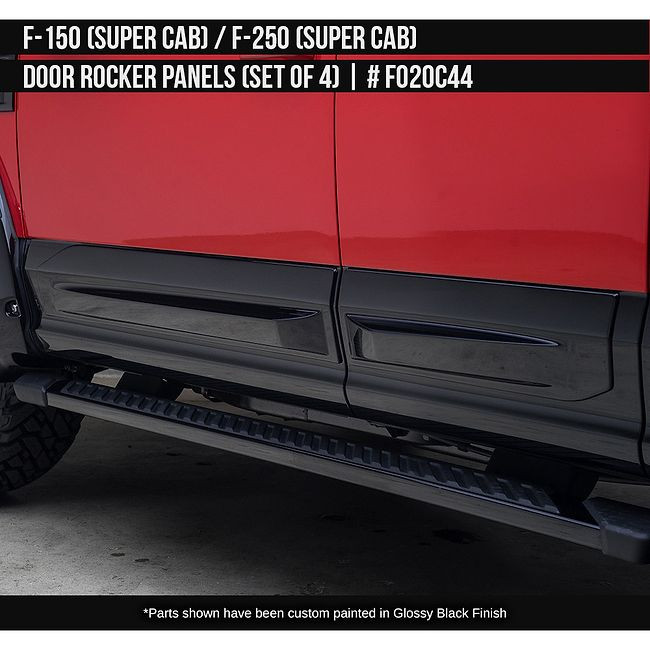 AirDesign FO20C44 F-150 SCAB Door Rocker Panel Set - Satin Black
