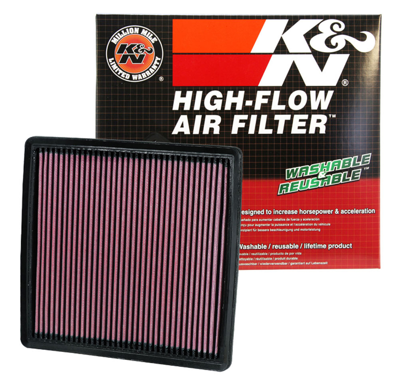 K&N F-150/F-250/F-350/Raptor Drop-In Panel Air Filter (2008-2023)