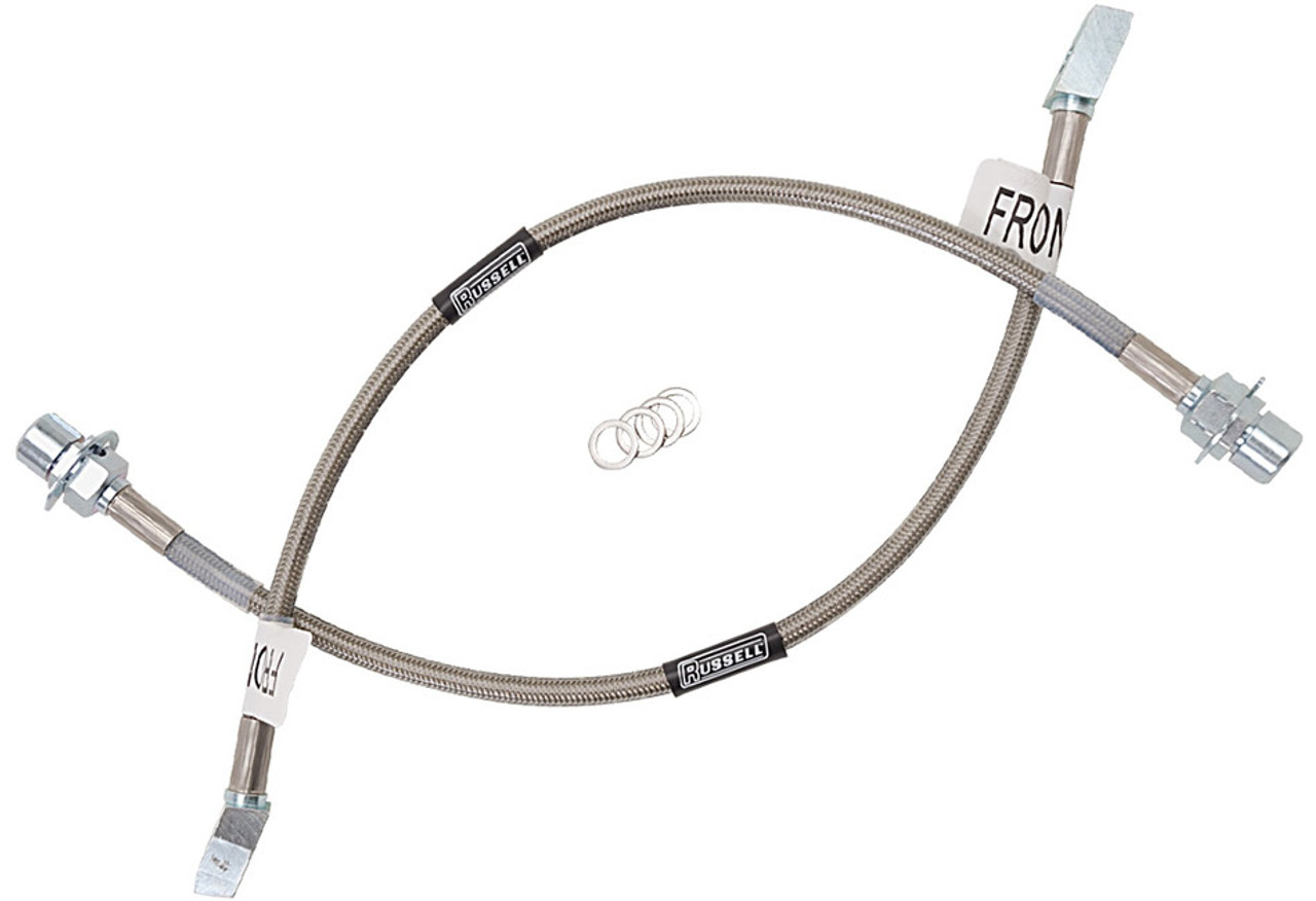 Russell Mustang Stainless Braided Brake Lines - Front (96-04 Cobra, 99-04  GT)