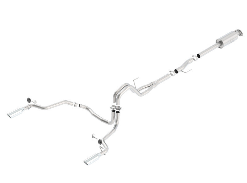 Dual Exhaust Kit For Ford F-150 Truck 2004-2014 – 2.5 Inch Aluminized With 1 Chamber Muffler