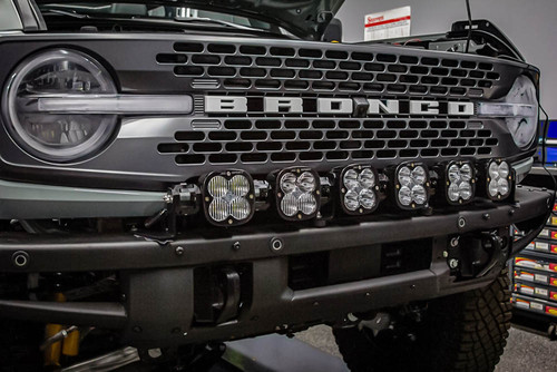 Baja Designs Bronco XL Sport Spot/Flood Upfitter Light Bar - Steel Bumper (2021-2023)