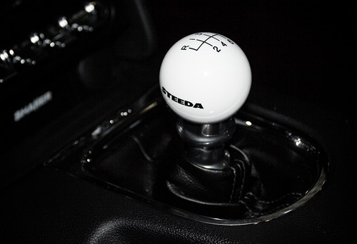 Steeda S550 Mustang 6-Speed White Shift Knob (2015-2023)