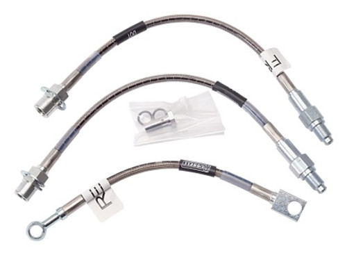 Russell Mustang Stainless Braided Brake Lines - 3 Line (1979-1986)