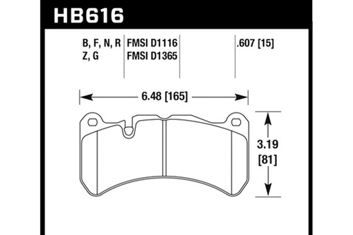 Hawk Mustang GT500 HPS Front Brake Pads (2013-2014)