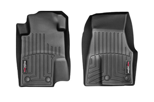 WeatherTech Mustang Black Front Floor Liners - Dual Driver and Passenger Side Hooks (2005-2014) 