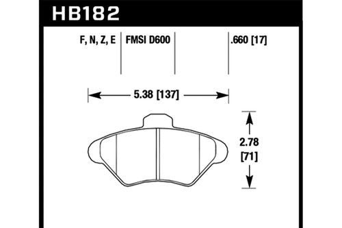 Hawk Mustang V6/GT Blue Front Brake Pads (1994-1998)