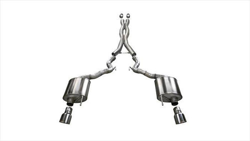 Corsa Mustang GT Convertible Xtreme Cat-Back Exhaust - Polished Tips (2015-2017)