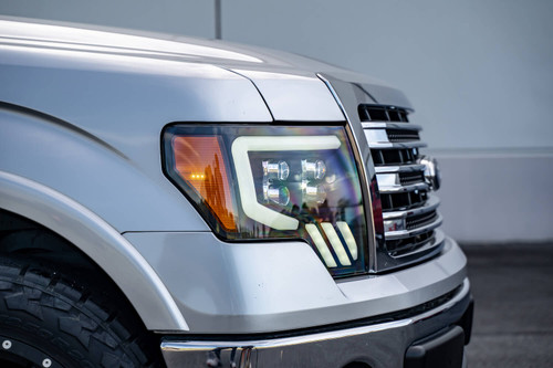 AlphaRex F-150 NOVA-Series LED Projector Headlights - Black (2009-2014)