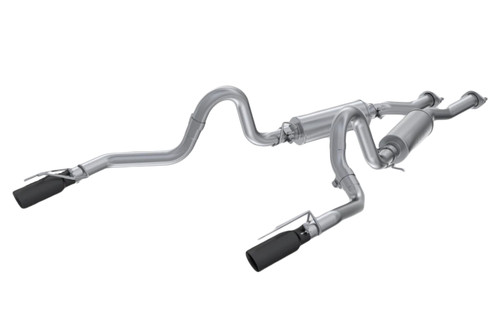 MBRP Mustang GT/Mach 1 Dual Rear Exit Cat-Back Exhaust - Black (1999-2004)