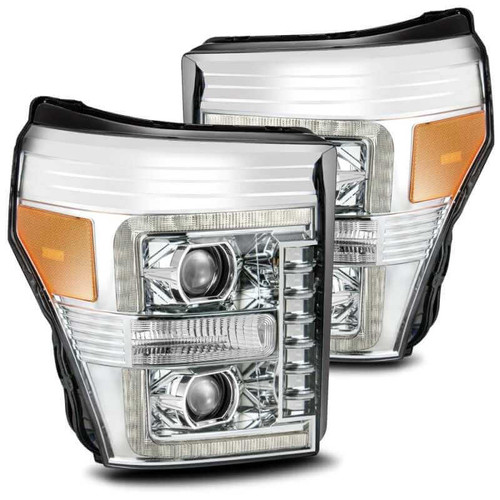 AlphaRex F-250 PRO-Series Halogen Projector Headlights - Chrome (2011-2016)