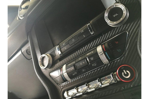 Anchor Room Mustang RHD Dash Overlay Kit - Black Carbon Fiber (2015-2023)