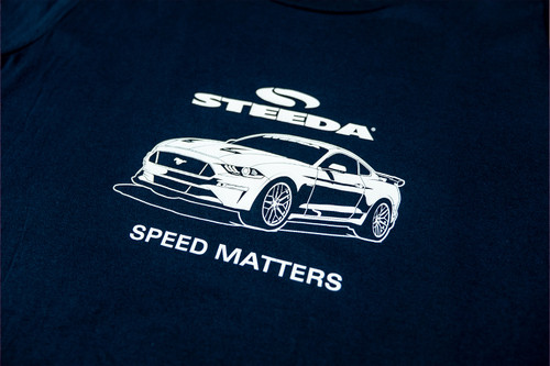 Steeda Women's Navy Mustang Scoop Neck T-Shirt