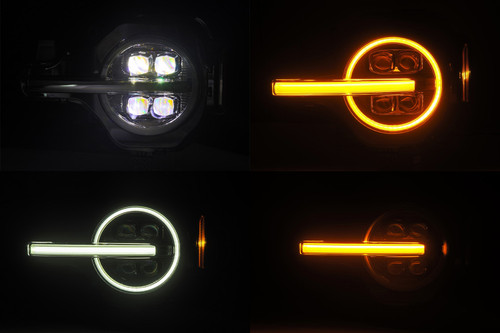 AlphaRex Bronco NOVA-Series LED Projector Headlights - Alpha-Black (2021-2023)