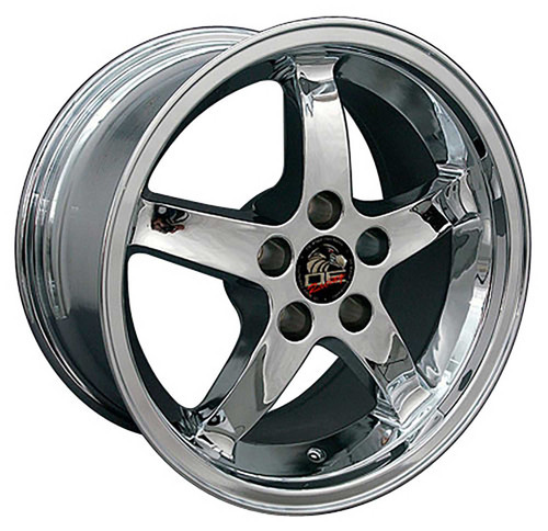 OE Wheels Mustang FR04B Cobra Style Chrome Wheel - 17x9 (1994-2004)