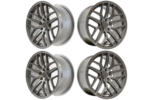 Steeda Mustang Trident Gloss Titanium Square Wheel & Tire Package - 20x10 (2005-2026)