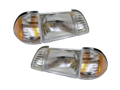 PDI Mustang OEM Style Headlights - Amber (1987-1993)