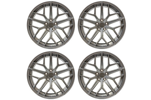 Steeda Mustang Trident Gloss Titanium Square Wheel Package - 19x10 (2005-2024)